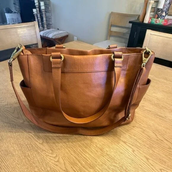 Fossil Jolie Leather Tote in Brandy Color - Picture 4 of 6
